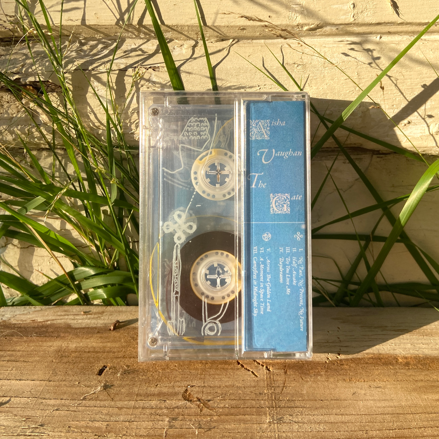 a very blue cassette tape